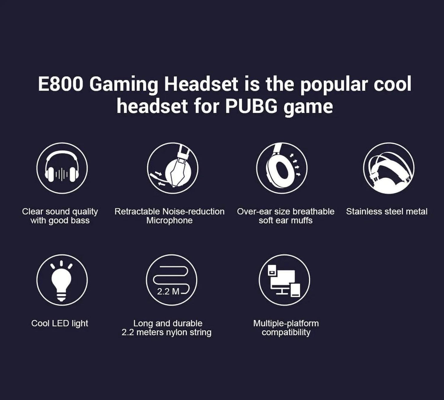 Audífonos Gamer Profesional Eksa E800 Plus Wired