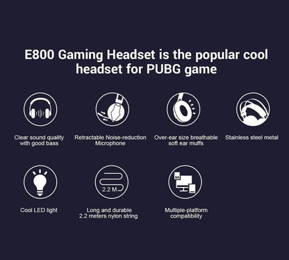 Audífonos Gamer Profesional Eksa E800 Plus Wired