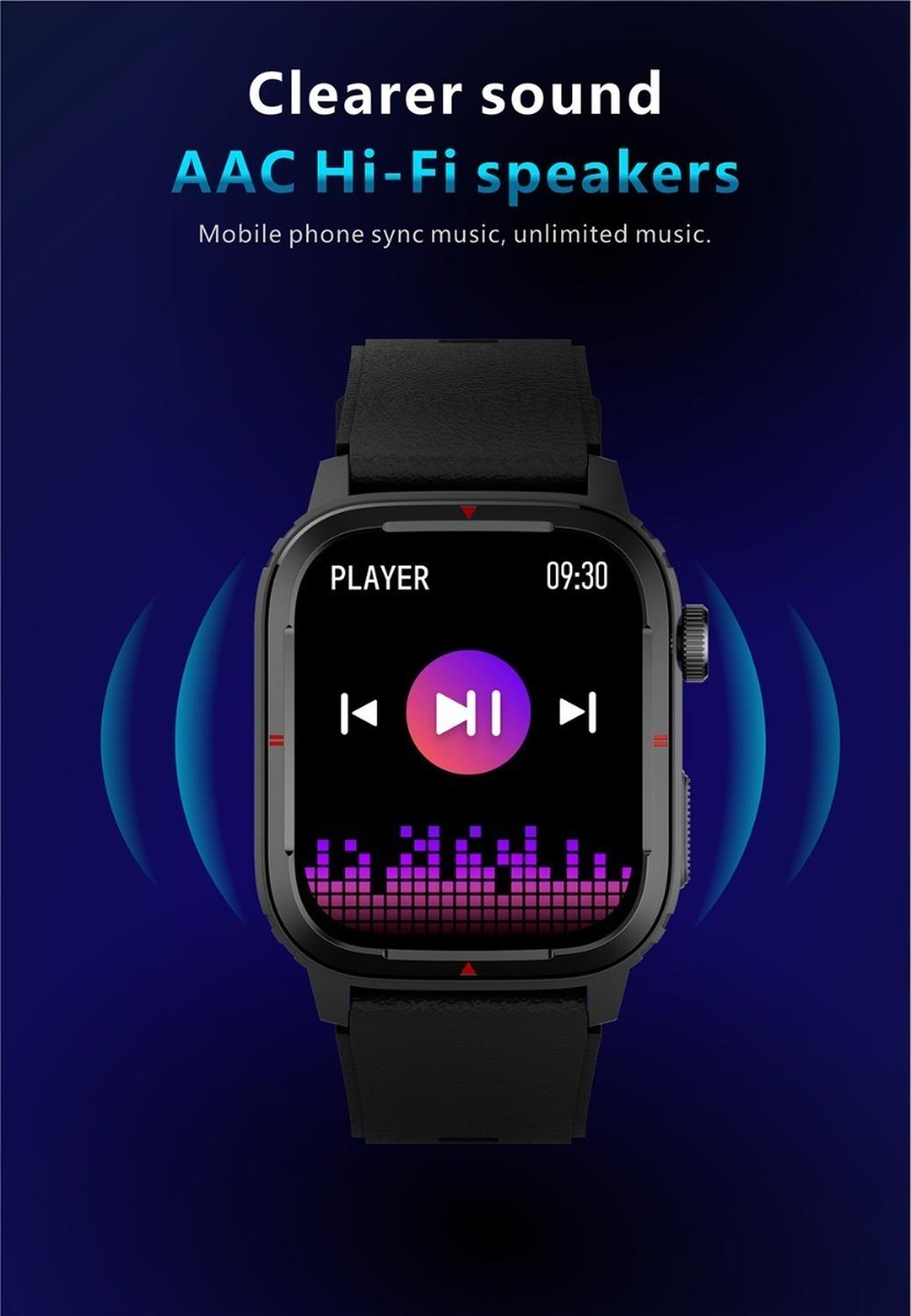 Smartwatch Deportivo Q25 Caja 1.7'' Gris Con Llamadas