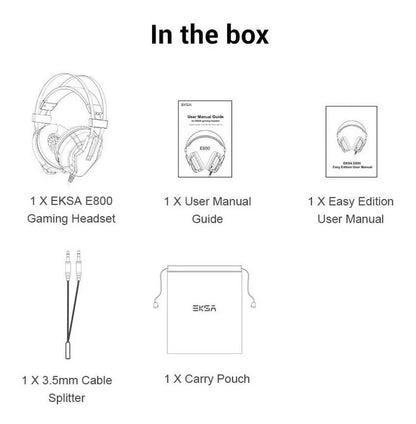 Audífonos Gamer Profesional Eksa E800 Plus Wired