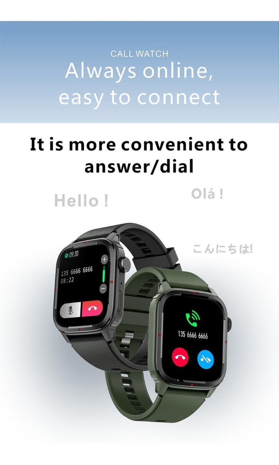 Smartwatch Deportivo Q25 Caja 1.7'' Gris Con Llamadas