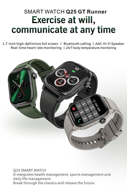 Smartwatch Deportivo Q25 Caja 1.7'' Gris Con Llamadas