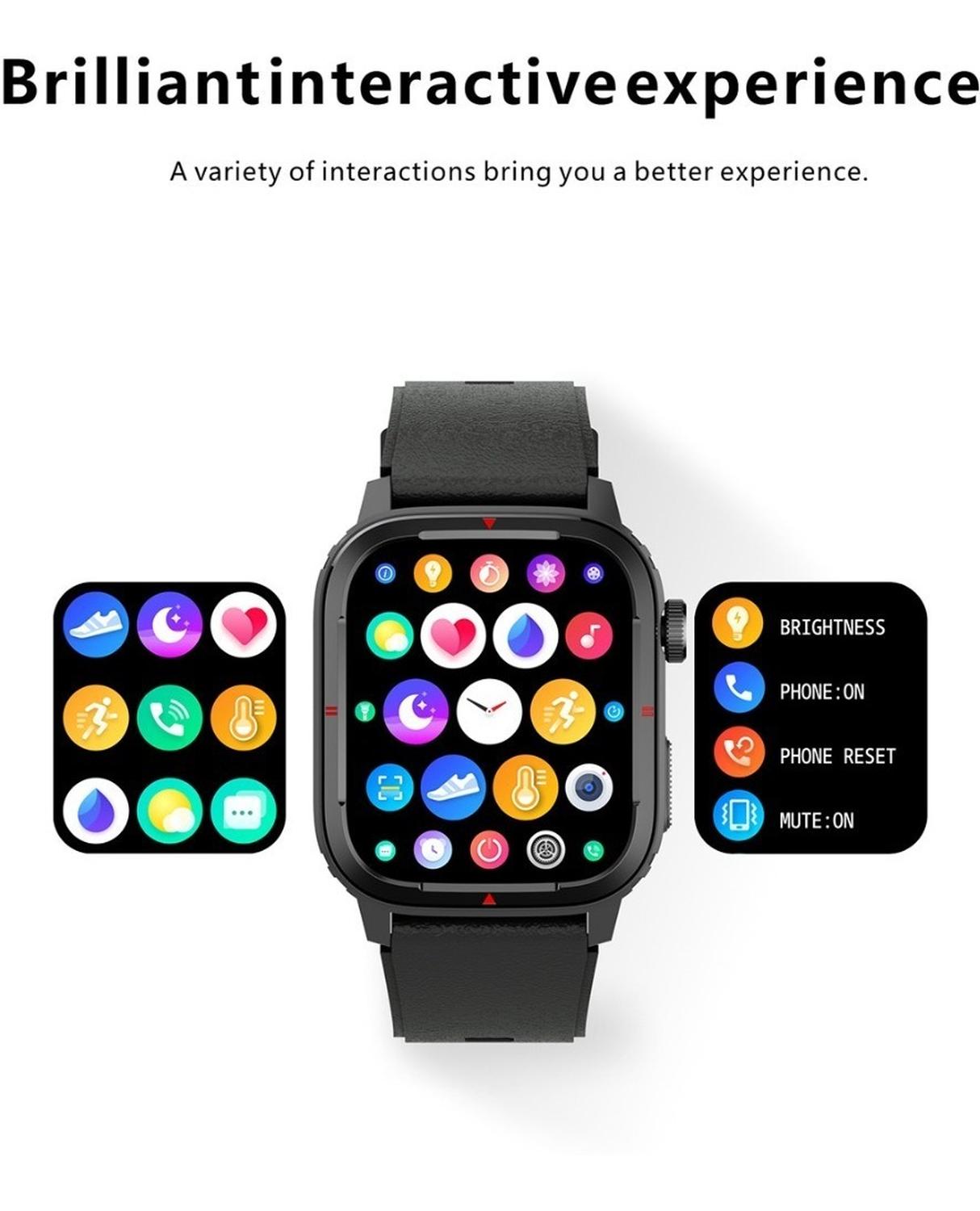 Smartwatch Deportivo Q25 Caja 1.7'' Gris Con Llamadas