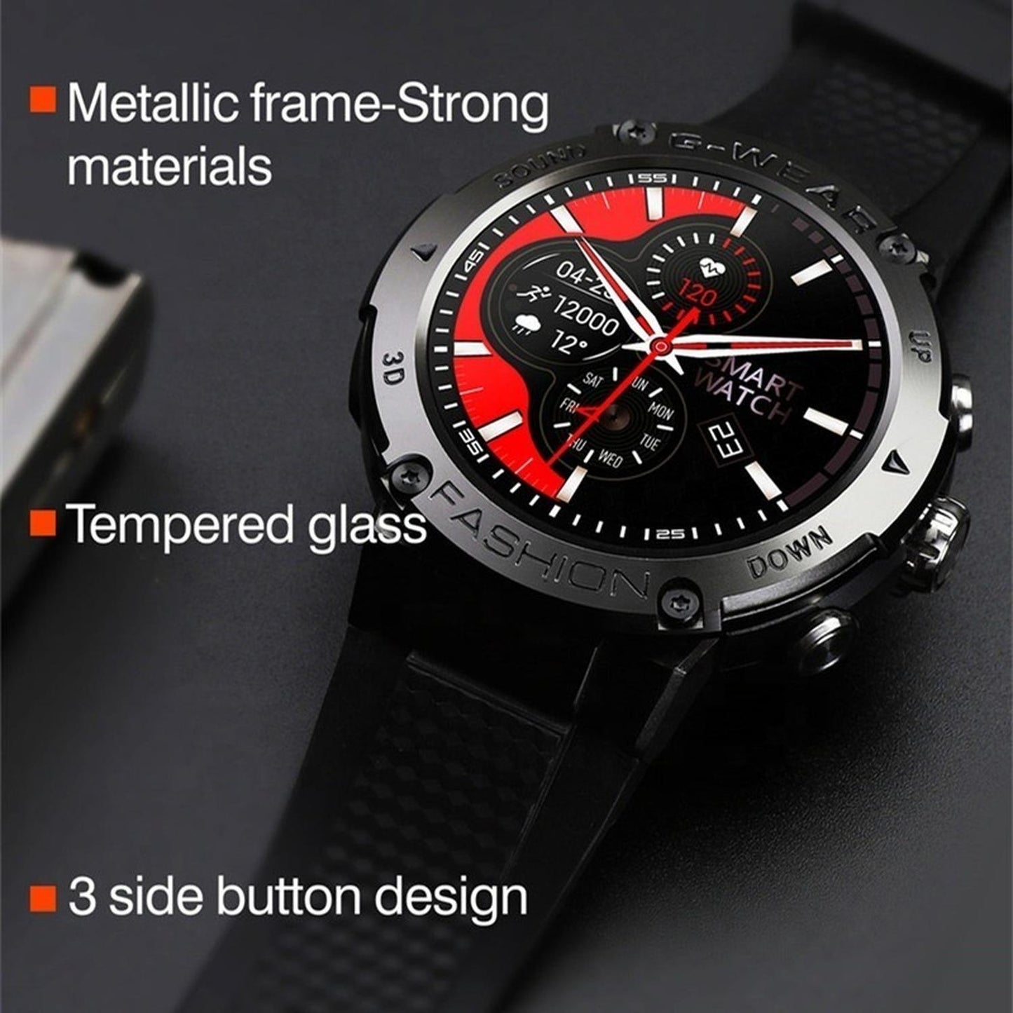 Smartwatch Lemfo K28h 1.32 Caja Negra 45mm Con Llamadas